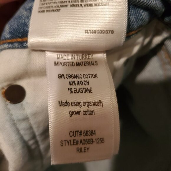 Agolde Riley High Rise Straight Crop Jeans Whiplash Distressed Wash 27 - Picture 6 of 6